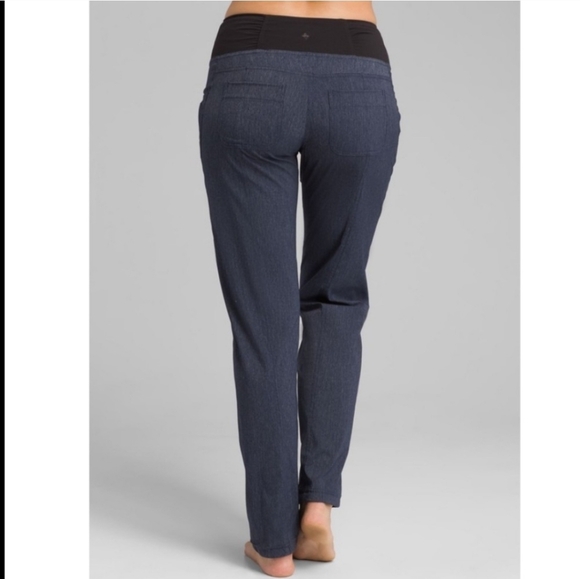 Prana Summit Pants Grey Black Hiking Long Inseam M Tall - Picture 4 of 9